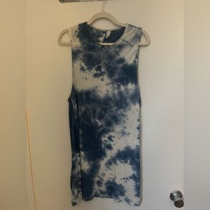 American Apparel made in USA sleeveless tie dye dress